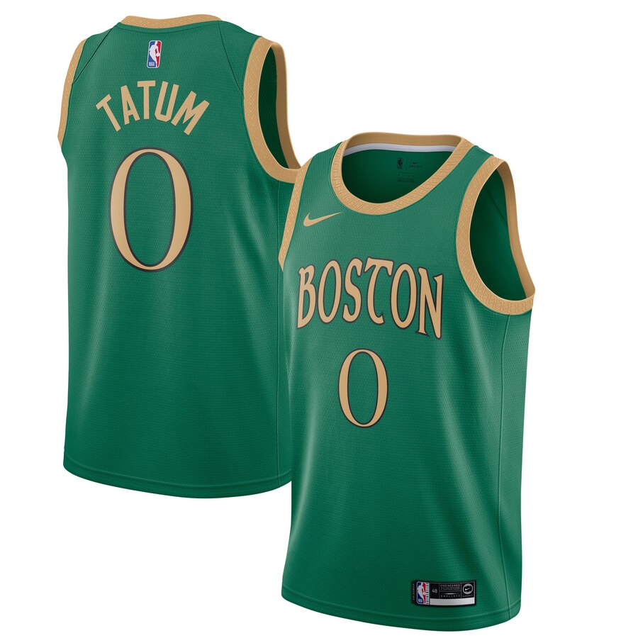 Men's Boston Celtics Jayson Tatum #0 2019-20 Finished Nike Swingman City Edition Kelly Green Jersey 2401REUM